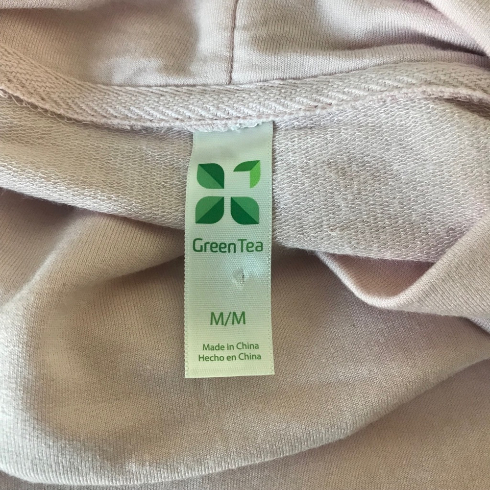 NWT Green Tea Soft Cropped Cowl Neck Top Pink Athleisure Long Sleeve | Size Med - Picture 9 of 10